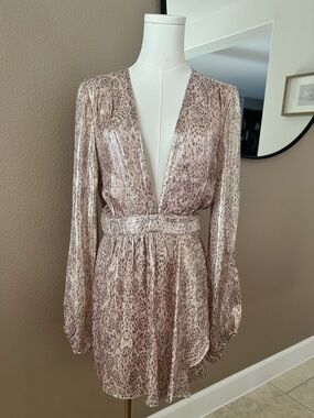 Ramy Brook Silk Lamay Cocktail Dress - Sz 4